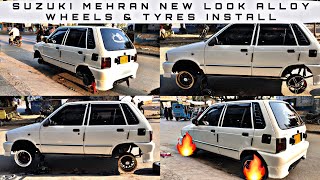 SUZUKI MEHRAN ALLOY WHEELS amp NEXEN TIRE N PRIZ SH9i INSTALL 15565R13 CHEAP PRICE IN KARACHI [upl. by Aicelef]