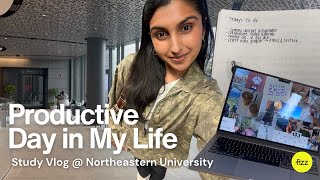 Productive Day in My Life  Northeastern University  Study Vlog [upl. by Gervais]