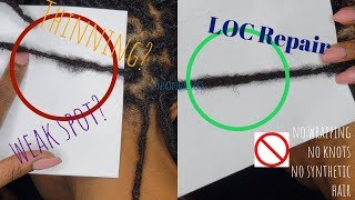 HOW TO LOC REPAIR  NO WRAPPING NO KNOTS amp NO SYNTHETIC HAIR  CYNSATIONAL LOCS [upl. by Itnahs]