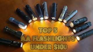 Top Five EDC AA14500 Flashlights for me [upl. by Zebulon]