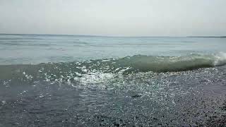 Lake Huron small waves peaceful [upl. by Avrenim]