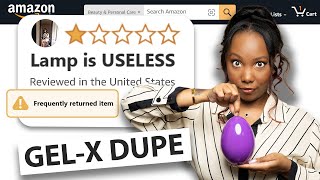 I Tested The WORST RATED GelX Dupe On Amazon [upl. by Sherj]