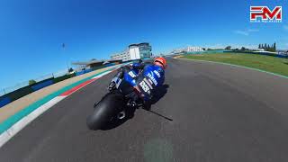 Experience MagnyCours Aegerters Onboard Tour With 360° View On Yamaha R1  Robin Mulhauser [upl. by Brewer]