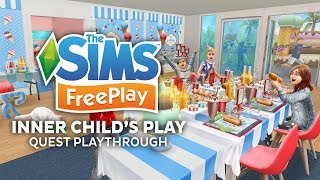 The Sims FreePlay Inner Childs Play Seasonal Quest Playthrough [upl. by Allegna]