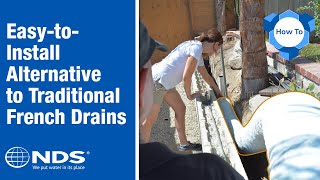 How to Install the EZ Drain™ French Drain  NDS Yard Drainage Systems [upl. by Notsahc]