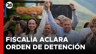 VENEZUELA  Ultima declaración del fiscal sobre la orden de detención a Edmundo González Urrutia [upl. by Neelasor]