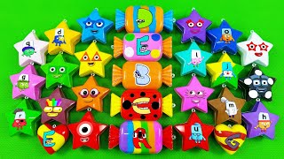 Numberblocks amp Alphablocks – Finding Rainbow SLIME with Star Cady Mix Colorful  ASMR [upl. by Allerus]