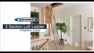 How to fit a loft ladder  Abru Werner 76003 3 section ladder [upl. by Ahsal886]