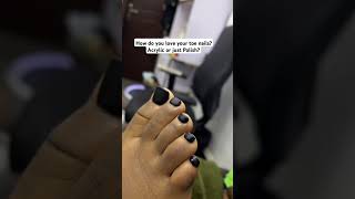 Acrylic toe nails black acrylicnailsideas acrylicpainting acrylicnails nailart toe nailtech [upl. by Ecneret]