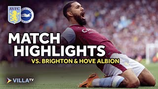 VILLA QUALIFY FOR EUROPE  Aston Villa 21 Brighton amp Hove Albion [upl. by Llevol374]