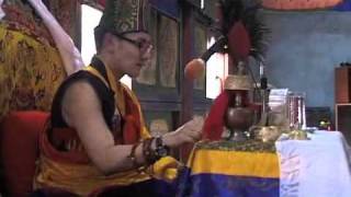 Jangtrul Rinpoche  blessing of a gigantic Tangka of Vajrapani in Thimphu [upl. by Amre]