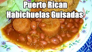 Puerto Rican Habichuelas Guisadas  Cómo hacer Habichuelas Rosadas Con Plantano Verde [upl. by Dixil393]