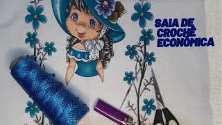 APRENDA A FAZER UMA SAIA DE CROCHÃŠ PERFEITA PARA SEU PANO DE PRATO DE BONEQUINHA [upl. by Lindsy]