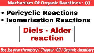 Pericylic amp Isomerisation Reactions  Mechanism of organic reactions  Bsc 1st year chemistry [upl. by Ocinom]