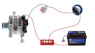 Toyota Corolla 4 Pin Alternator Wiring Diagram  How to Connection 4 Pin Alternator [upl. by Elisee]