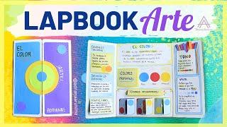 Como hacer una LAPBOOK de ARTE  ARTÍSTICAS  El color [upl. by Keel]