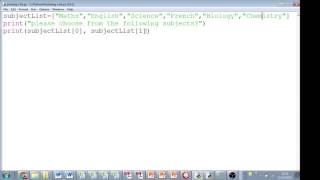 Python Tutorial 10 Printing a list using a for loop [upl. by Gerge]