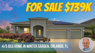 Newly Listed July 2024 Beautiful 45 Bed Luxury Home Tour Winter Garden Orlando Florida 739000 [upl. by Narol]