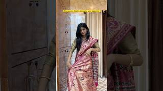 Learn Saree hack ✅ youtubeshorts sareedraping howto saree [upl. by Rizas]