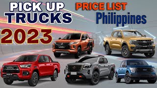 Pick up Trucks Price List in Philippines 2023 [upl. by Verda]