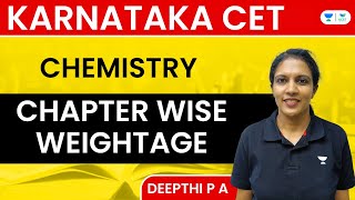 KCET Chemistry Chapter Wise Weightage  Deepthi P E [upl. by Ellenij]