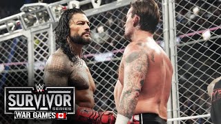 CM Punk and Roman Reigns team up for epic Wargames win Survivor Series WarGames 2024 highlights [upl. by Heilman]