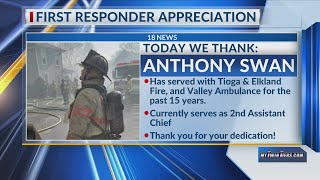 First Responder Appreciation Anthony Swan Elkland Volunteer Fire Department [upl. by Chickie]