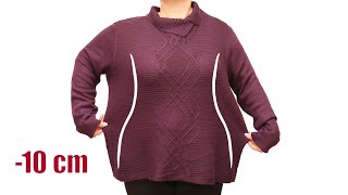 Good sewing trick  how to downsize a sweater to fit you perfectly [upl. by Oikim]