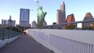 Statue of Liberty Falling in Downtown Austin [upl. by Neesay]