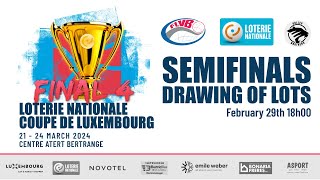 Loterie Nationale Coupe de Luxembourg 2024  Drawing of Lots 12 finals [upl. by Yanarp]