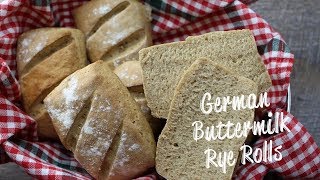 German Brotchen Buttermilk Rye Rolls [upl. by Shu]