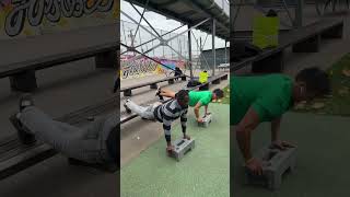 Push up out door gym with guys  Tenpa logs [upl. by Avelin]