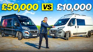 £50K PROFESSIONALLY BUILT vs £10K DIY BUILT CAMPER VAN [upl. by Cornelie]