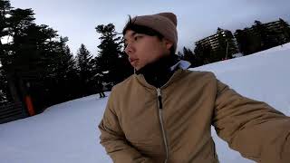 Snowboarding in Chamrousse Mountain Park France LArselle green route [upl. by Lepper294]