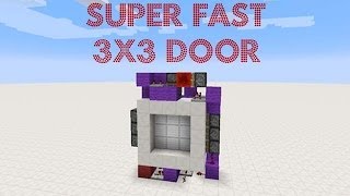 Redstone Tutorial Super Fast 3x3 Piston Door [upl. by Ycats]