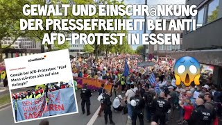 Wie LINKE die Pressefreiheit mit Füßen treten 😱 Anti AfD Protest Essen amp Attacken 😳auf Journalisten [upl. by Vanessa]