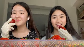 ASMR strawberry tanghulu colab 🍓 [upl. by Emma]