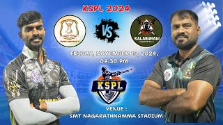 KSPL  2024  BIDAR BADSHAHS VS KALABURAGI KSHATRIYAS  MATCH  26 [upl. by Aimar]