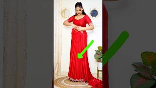 Karwachauth Special Red Saree Draping tutorial❤️ Lower PleatsTips beautynstyle sareedraping saree [upl. by Hulda]