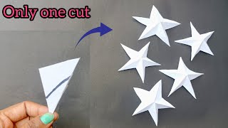 DIY Paper Star l How to make star with paper l Paper Star  Easy Paper Craft Ideas l 3D Star making [upl. by Ginni254]