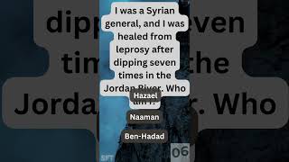 Who was healed by Elisha bibleriddlesbiblequiz bible [upl. by Raoul267]