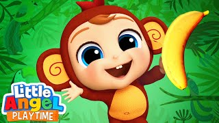 Monkey Banana Dance  Fun Sing Along Songs by Little Angel Playtime [upl. by Ladiv10]