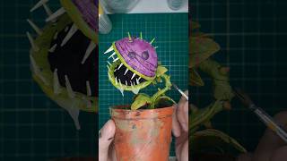 HICE la PLANTA CARNIVORA de PLANTAS VS ZOMBIES pvz shorts art arte manualidades videogames [upl. by Aynnek]