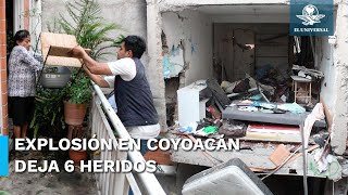 Explosión por acumulación de gas en Coyoacán deja un saldo de 6 heridos 3 son menores de edad [upl. by Ihsoyim]