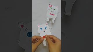 Cute Cat Fun Diy Paper Toy For Catcartooncraftpapercraft diy kidstoys shortvideo slimevideo [upl. by Athalla988]