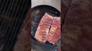 Ribs on the Weber Kettle Jalapeño Glaze weber ribs [upl. by Ajidahk]