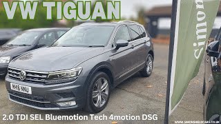 2016 VW Tiguan 20 TDI SEL Bluemotion Tech DSG SUV  Panoramic Sunroof  Massaging Seats  Towbar [upl. by Artkele]