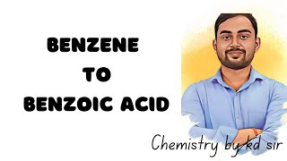 Conversion of benzene to benzoic acid gattermann koch reaction class 12 [upl. by Buff]