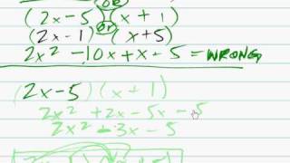 factoring trinomials 2x2 9x5 [upl. by Gehlbach961]