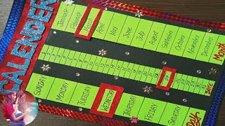 DIY Paper CalendarCalendar Chart For SchoolHandmade Wall CalendarDIY Calendar School Project Idea [upl. by Palmira]